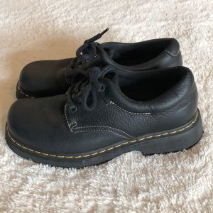 Dr Martens black leather shoes
